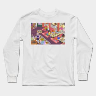 Sunday at the Cafe Long Sleeve T-Shirt